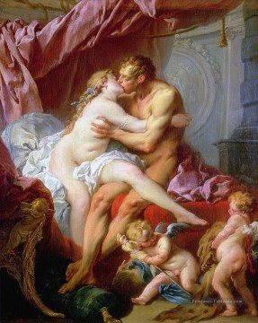 Hercule et Omfala François Boucher Nu classique Peinture à l'huile